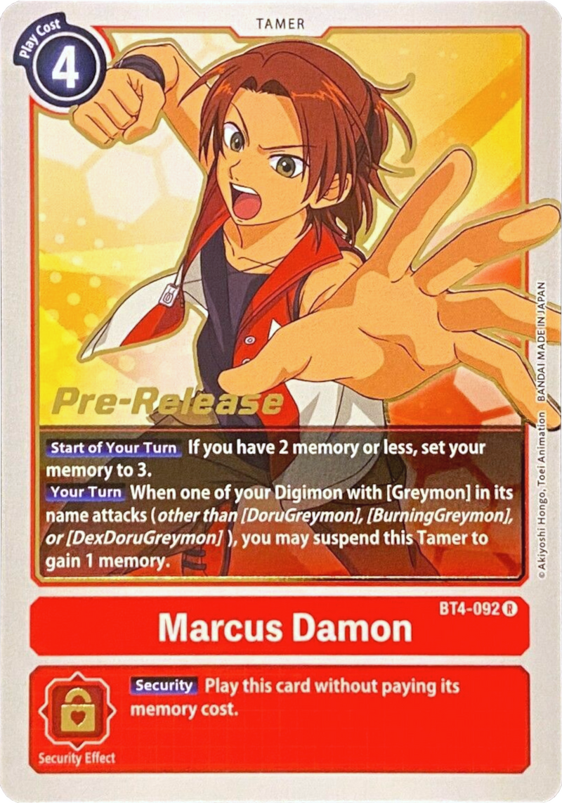 Marcus Damon [BT4-092] [Promos del pre-lanzamiento de Great Legend]