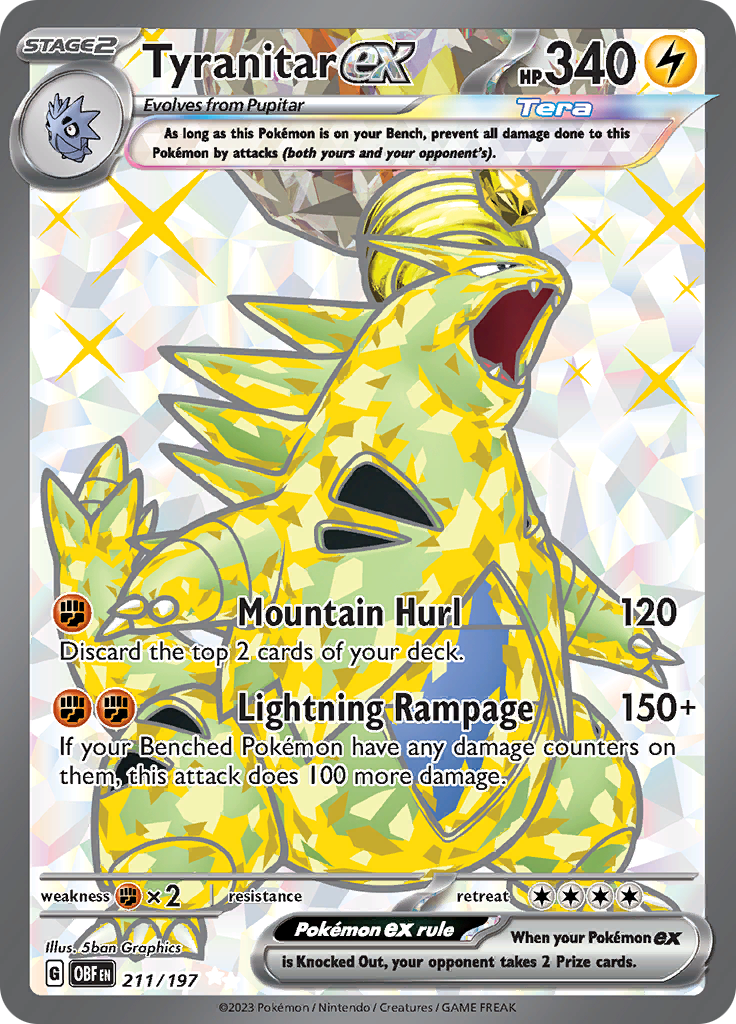 Tyranitar ex (211/197) [Escarlata y Púrpura: Llamas Evolutivas]