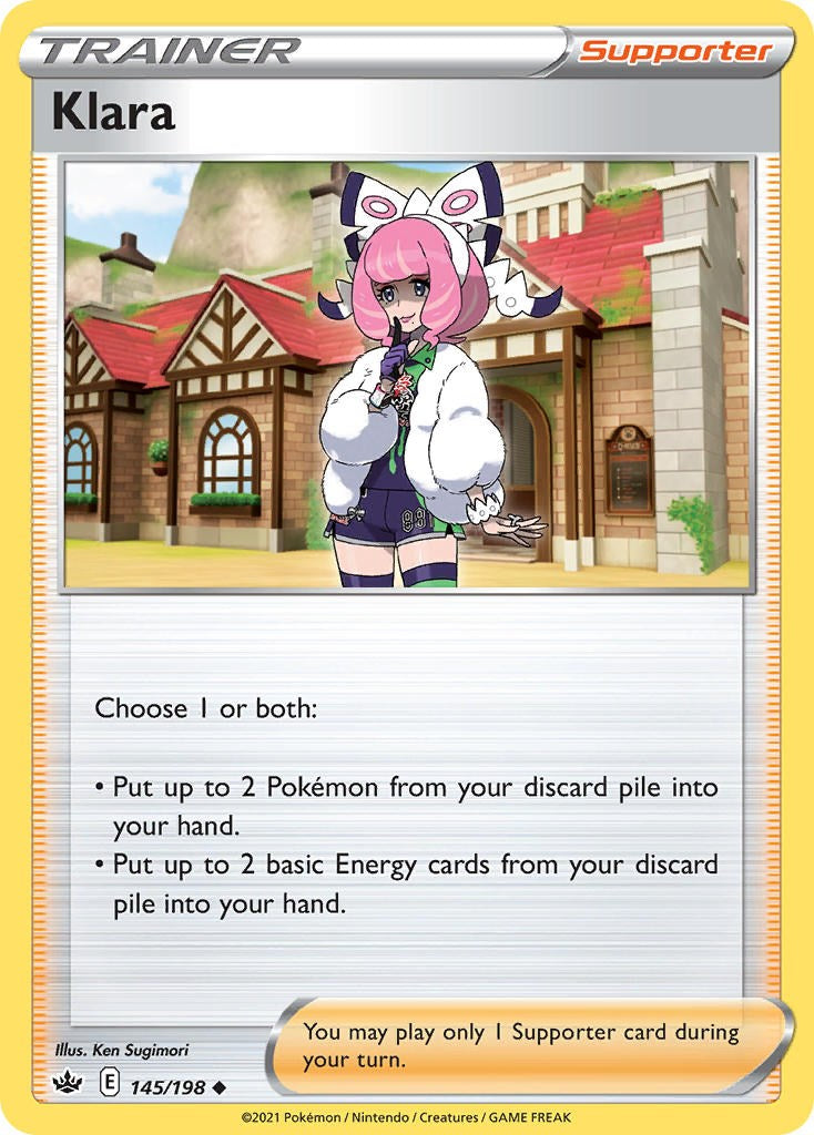 Klara (145/198) (Cosmos Holo) [Espada y Escudo: Reinado Escalofriante]