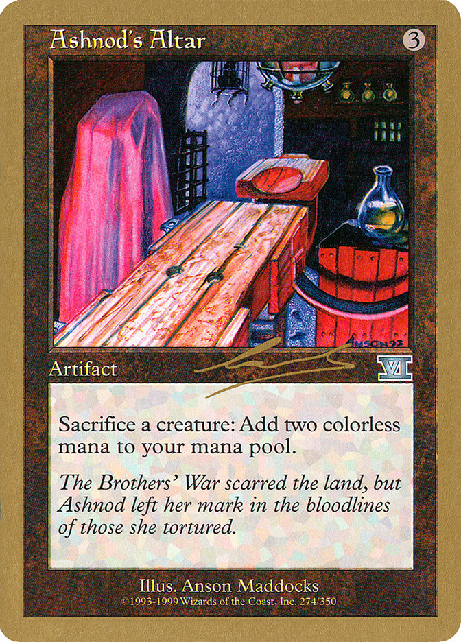 Altar de Ashnod (Nicolas Labarre) [World Championship Decks 2000]