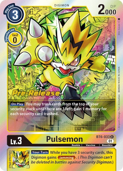 Pulsemon [BT6-033] [Cartas de prelanzamiento Double Diamond]