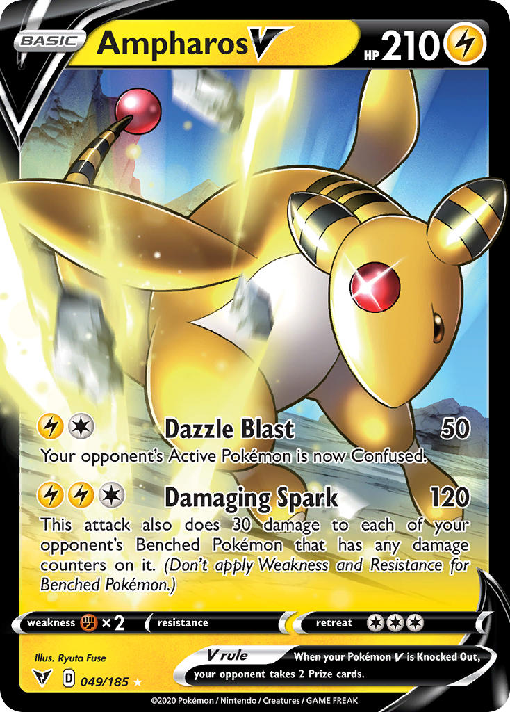 Ampharos V (049/185) [Épée et Bouclier : Voltage Éclatant]