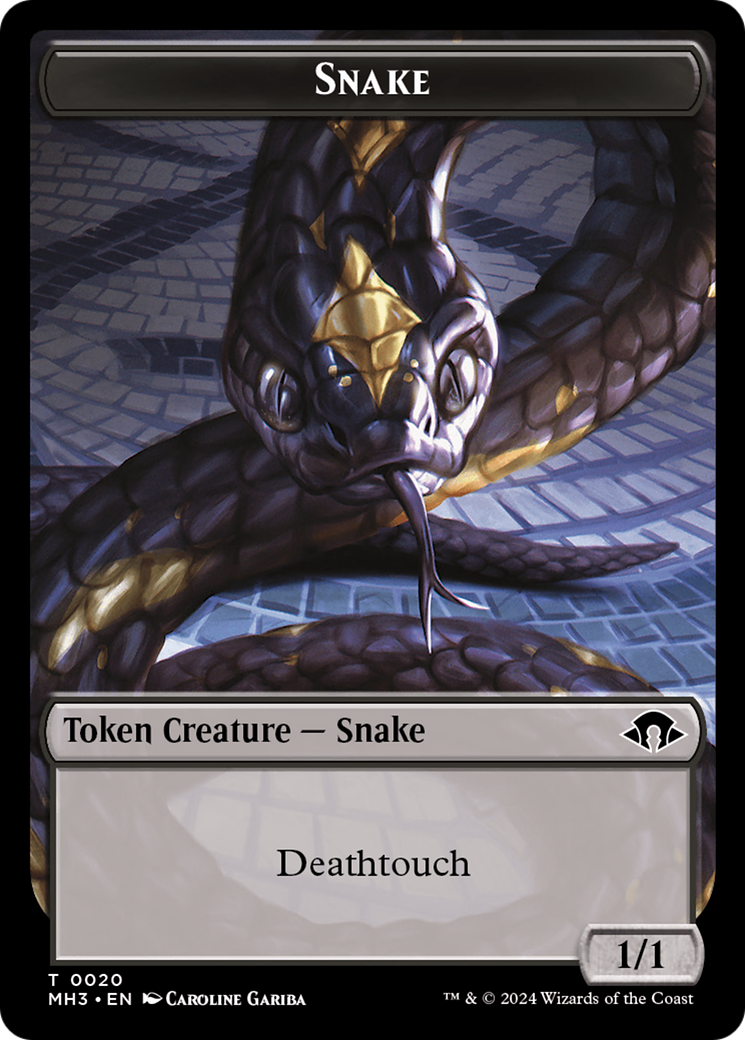 Serpent // Réserve d'énergie Jeton recto-verso [Jetons Modern Horizons 3]