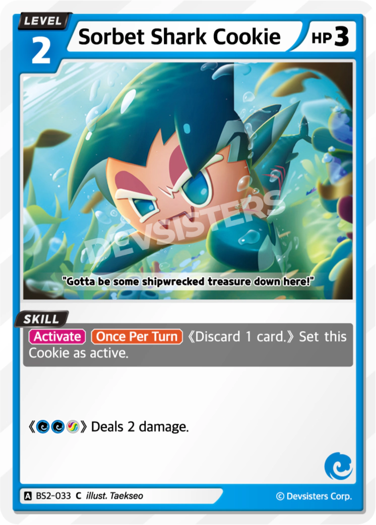 Image for Sorbet Shark Cookie (BS2-033) (BS2) - CookieRun: Braverse TCG