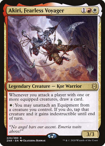 Akiri, Viajera Intrépida (Paquete de promoción) [Promos de Zendikar Rising]