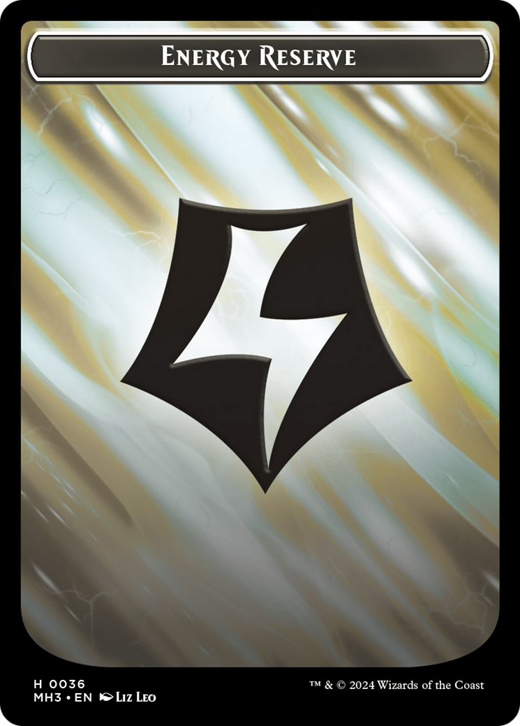 Esprit (0008) // Réserve d'énergie Jeton double-face [Modern Horizons 3 Tokens]
