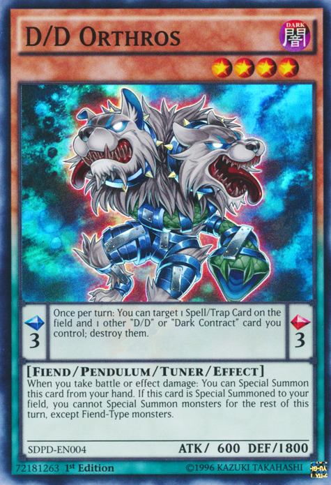 D/D/D Orthros [SDPD-FR004] Super Rare