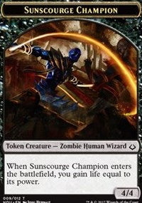 Champion du Fléau solaire // Chat Jeton recto-verso [Jetons La Grande Dévastation]