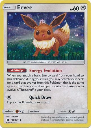 Évoli (101/149) (Holo Cosmos) [Soleil et Lune : Set de Base]