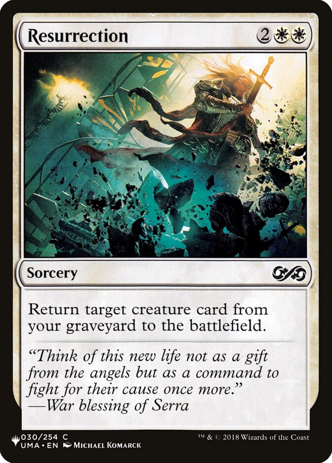Résurrection [La Liste]
