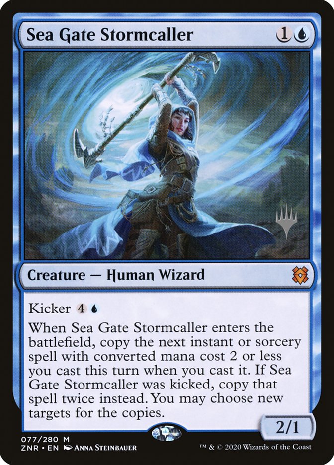 Invocador de tormentas de la Puerta del Mar (Paquete de promoción) [Promos de Zendikar Rising]