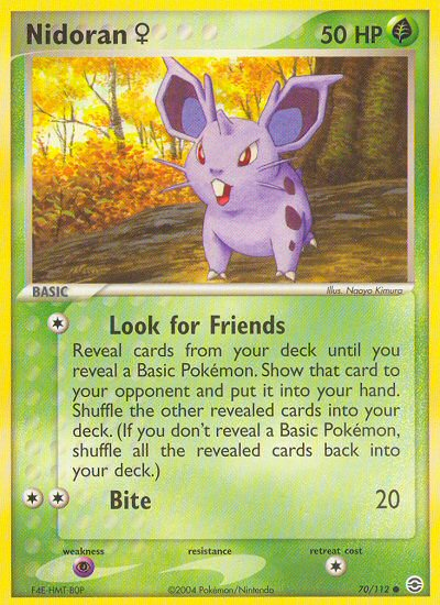 Nidoran (70/112) (Femelle) [EX: Rouge Feu & Vert Feuille]