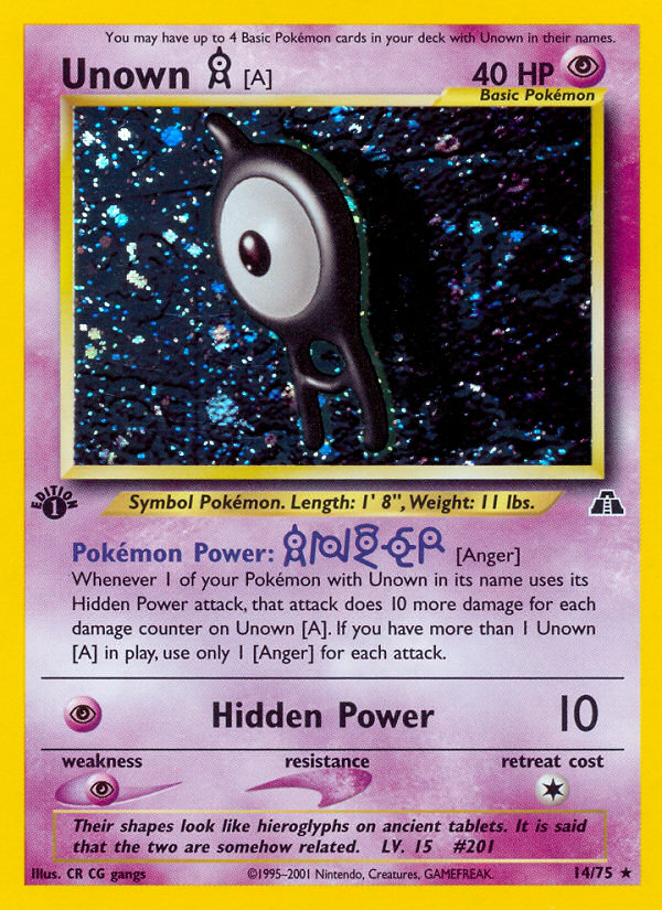 Unown [A] (14/75) [Neo Discovery 1ª edición]