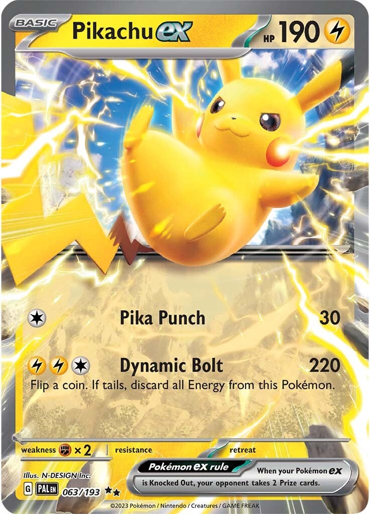 Pikachu ex (063/193) [Escarlata y Púrpura: Evolución en Paldea]