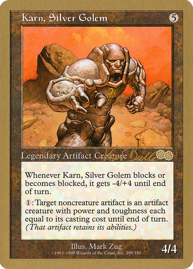 Karn, gólem plateado (Kai Budde) [World Championship Decks 1999]