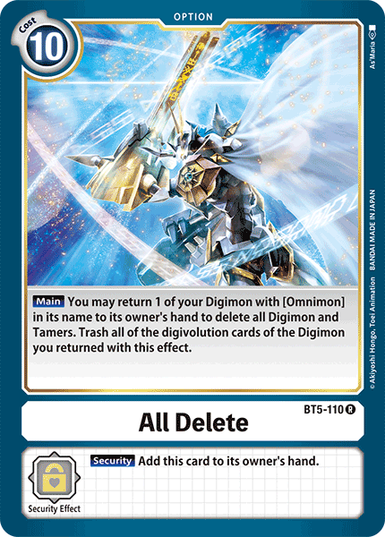 Todo Borrar [BT5-110] [Battle of Omni]