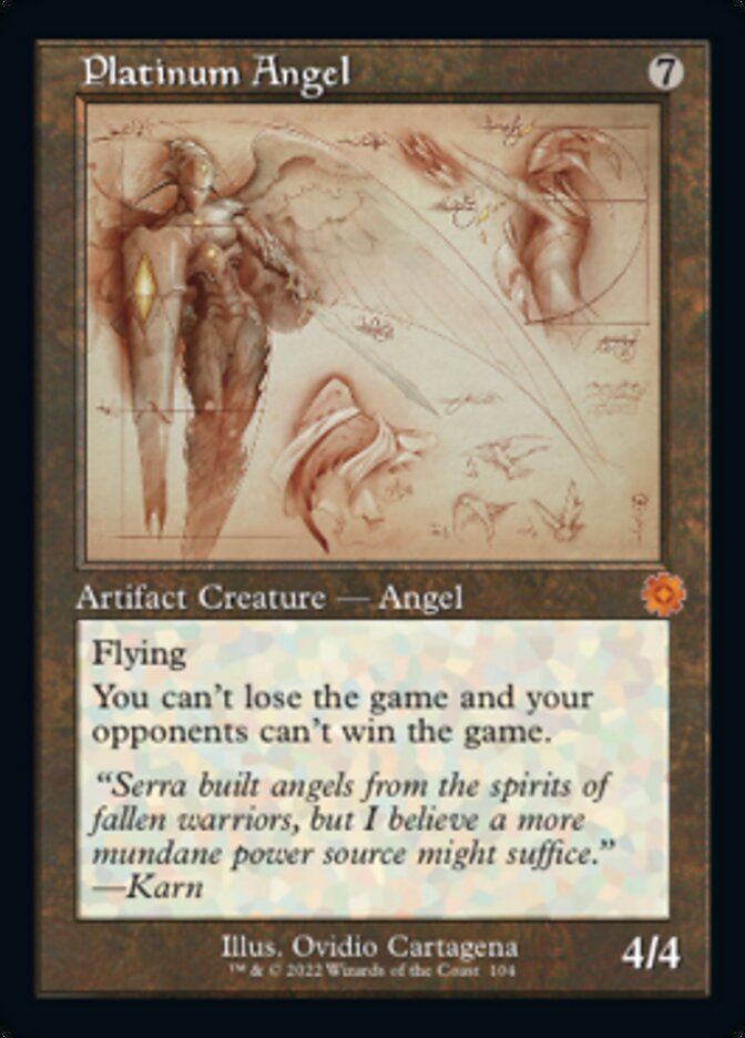 Ángel de Platino (Esquemático retro) [Artefactos retro de La Guerra de los Hermanos]