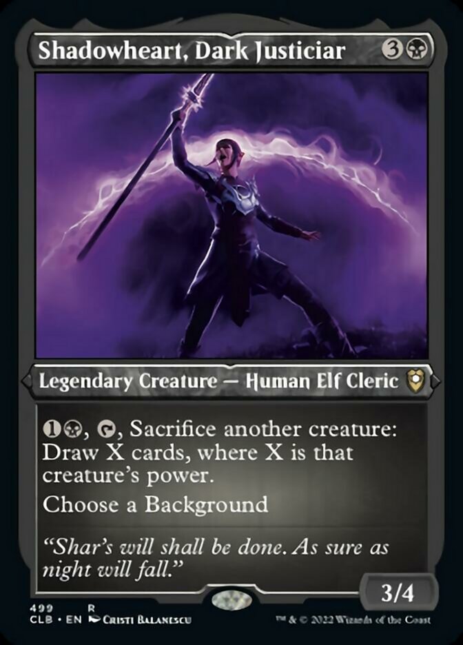 Shadowheart, Justicière de l'ombre (gravure de la feuille) [Commander Legends : Battle for Baldur's Gate]