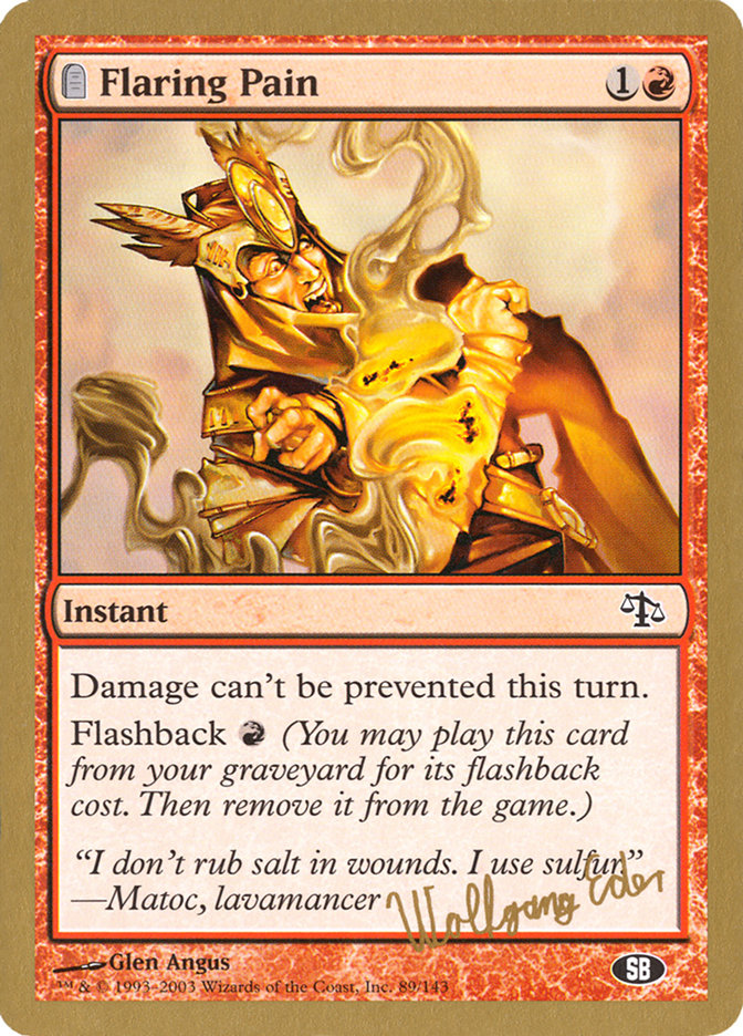 Douleur fulgurante (Wolfgang Eder) (SB) [Decks des Championnats du Monde 2003]