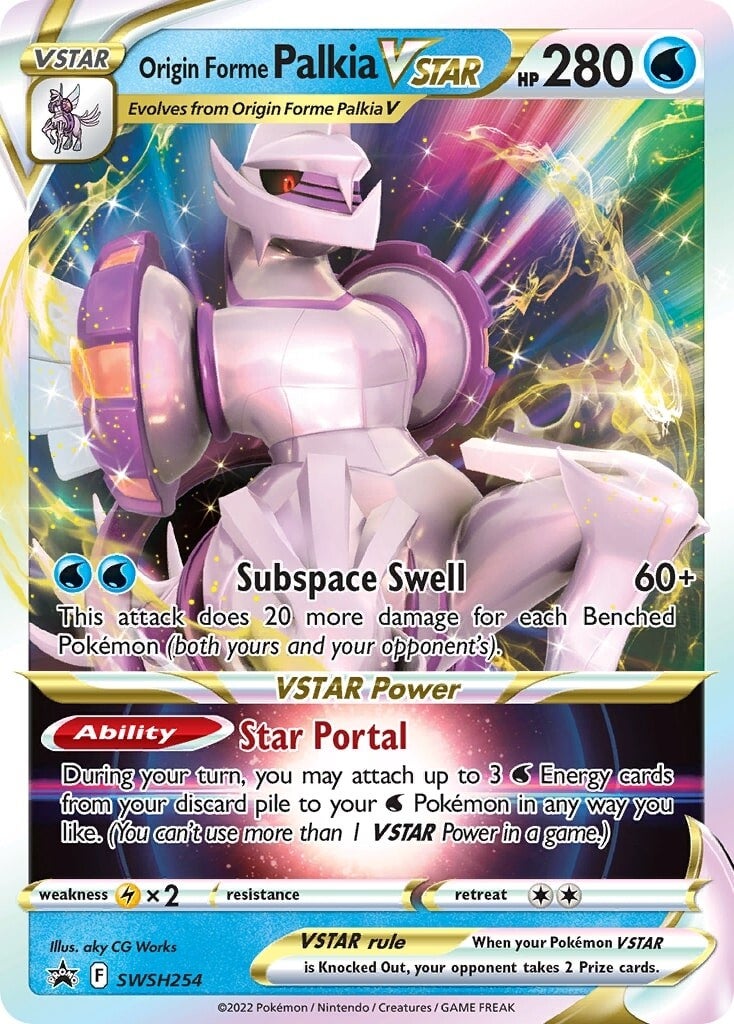 Palkia Origen VSTAR (SWSH254) (Carta Jumbo) [Espada y Escudo: Promociones Black Star]