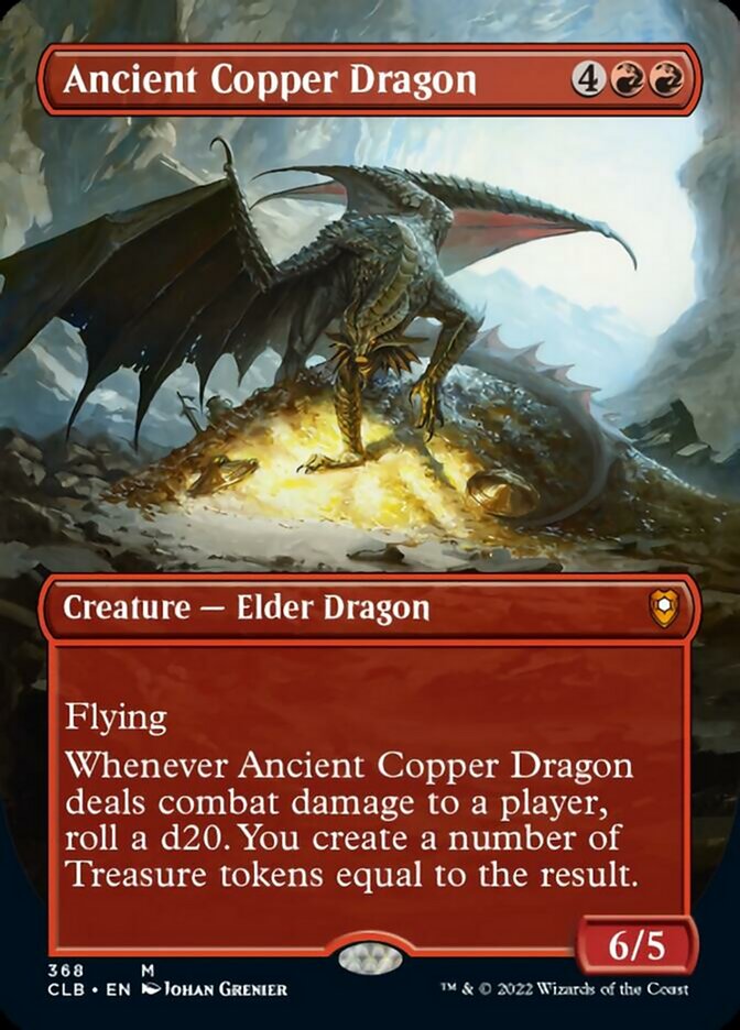 Dragon de cuivre ancien (illustration alternative sans bordure) [Commander Légendes : la bataille de la Porte de Baldur]