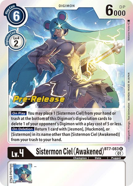 Sistermon Ciel (Despertar) [BT7-083] [Cartas de pre-lanzamiento de Next Adventure]