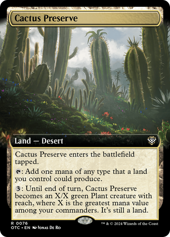Reserva de Cactus (Arte Extendido) [Outlaws of Thunder Junction Commander]
