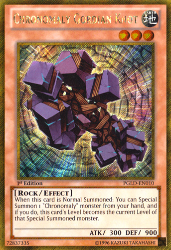 Numéron Chronomalien Nœud Gordien [PGLD-FR010] Gold Secret Rare