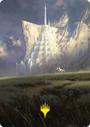 Carte artistique de Minas Tirith (signature estampée or) [Le Seigneur des Anneaux : Contes de la Terre du Milieu - Série d'art]