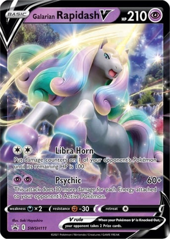 Galarian Rapidash V (SWSH111) [Épée et Bouclier : Prerelease et Promos]