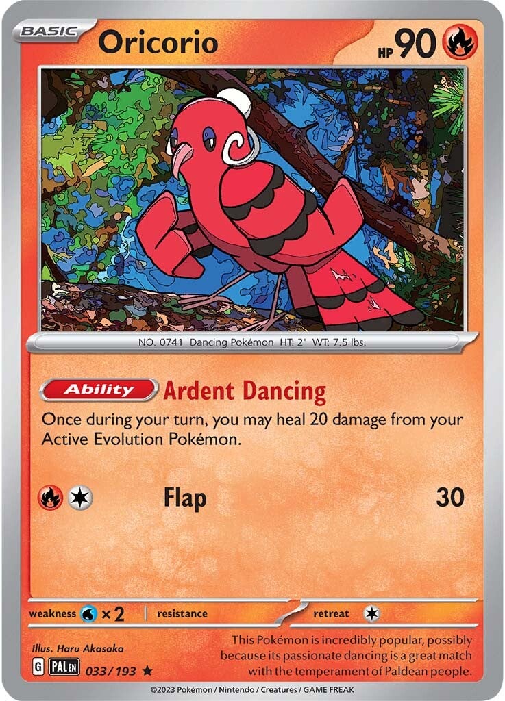 Oricorio (033/193) [Escarlata y Púrpura: Evolución en Paldea]