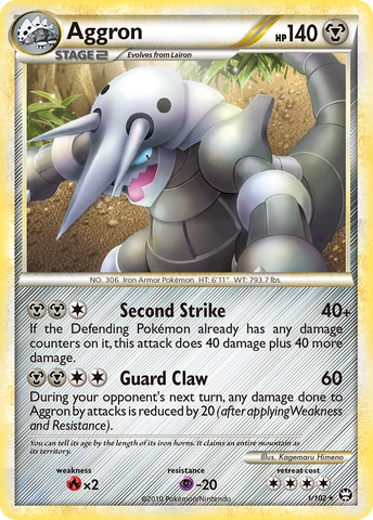 Aggron (1/102) [Oro HeartGold y Plata SoulSilver: Triunfo]