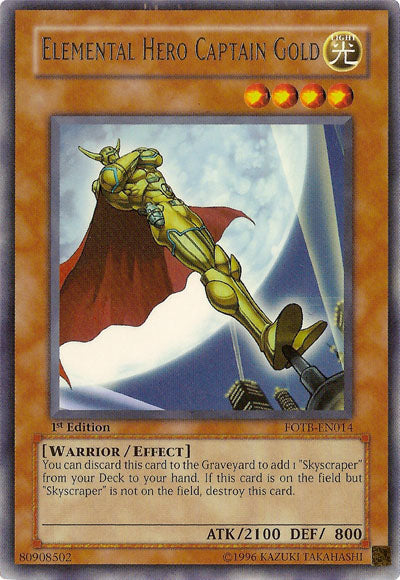 Héros Élémentaire Capitaine Doré [FOTB-EN014] Ultra Rare