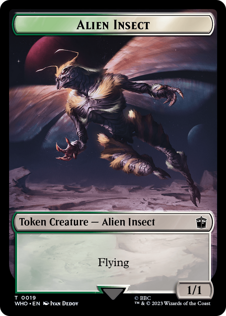 Copia // Ficha de criatura alienígena insecto de dos caras [Fichas de Doctor Who]