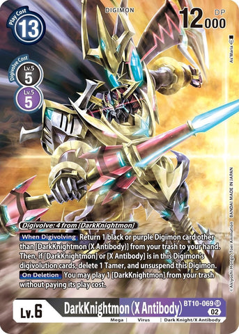 DarkKnightmon (X Antibody) [BT10-069] (Arte Alternativo) [Xros Encounter]