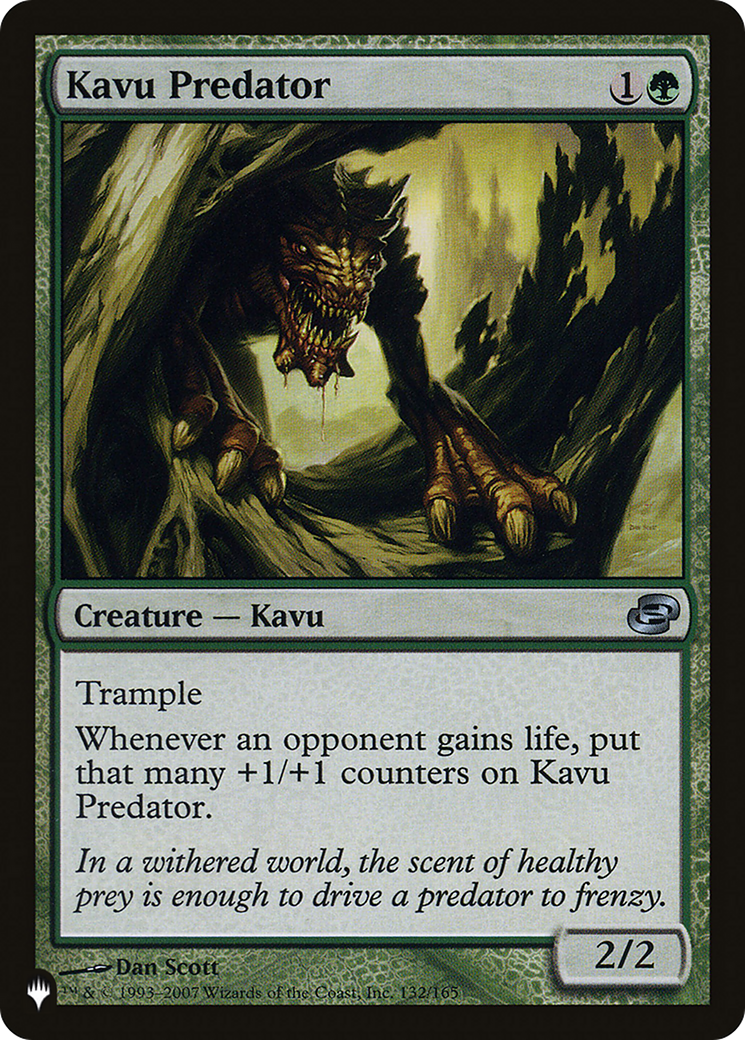 Prédateur kavu [La Liste]