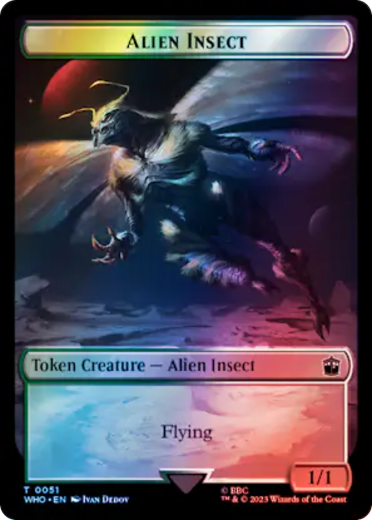 Ange Alien // Insecte Alien Jeton Recto-Verso (Feuilleté de surtension) [Jetons Doctor Who]