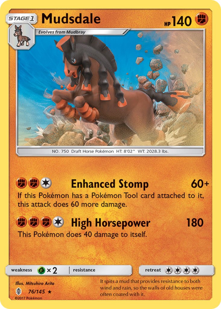 Mudsdale (76/145) (Exclusivité Kit Prerelease) (Exclusivité Deck à Thème) [Soleil et Lune : Gardiens Ascendants]