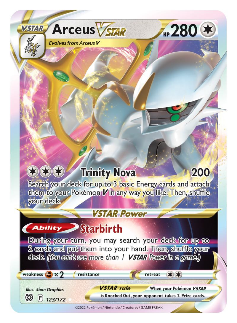 Arceus V-ASTRO (123/172) (Carta Jumbo) [Espada y Escudo: Estrellas Brillantes]