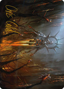 Solphim, Dominus du carnage - Carte illustrée (Signature estampée or) [Phyrexia : Tous seront un - Série artistique]