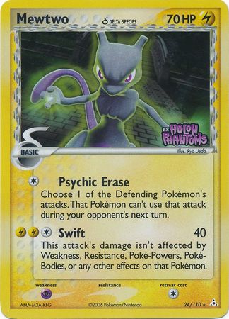 Mewtwo (24/110) (Espèce Delta) (Estampé) [EX: Fantômes de Holon]