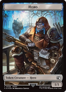 Oiseau // Héro (0028) Jeton double-face (Surge Foil) [FINAL FANTASY Jetons Commander]