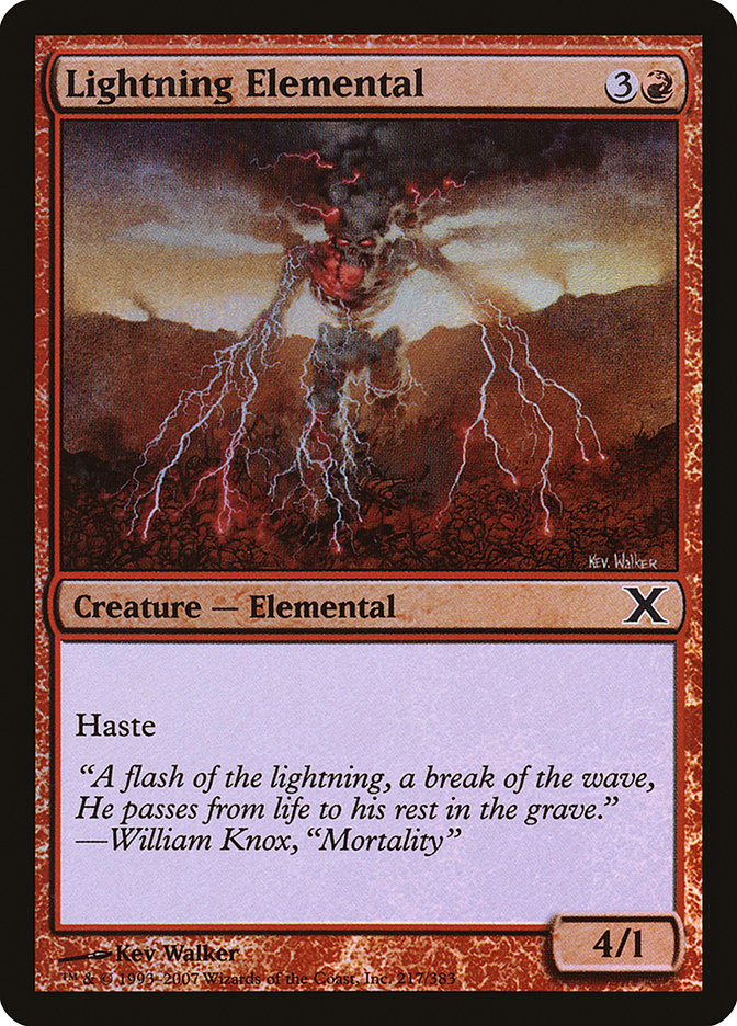 Élémental de foudre (Premium Foil) [Dixième édition]