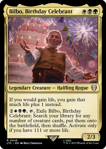 Bilbo, Celebrante de Cumpleaños [Magic: The Gathering – El Señor de los Anillos: relatos de la Tierra Media Commander]