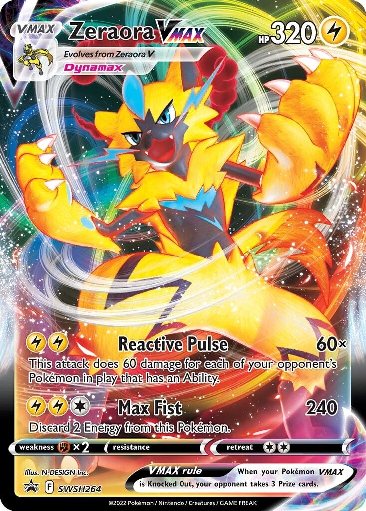 Zeraora VMAX (SWSH264) [Espada y Escudo: Cartas Promocionales de Estrella Negra]