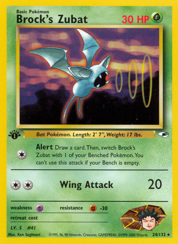 Zubat de Brock (24/132) [Héroes del Gimnasio 1.ª Edición]