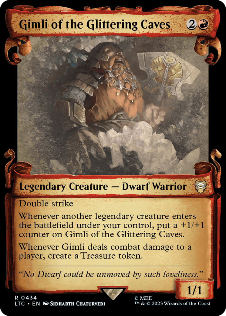 Gimli des Cavernes Scintillantes [Le Seigneur des Anneaux : Contes de la Terre du Milieu Commander Showcase Scrolls]