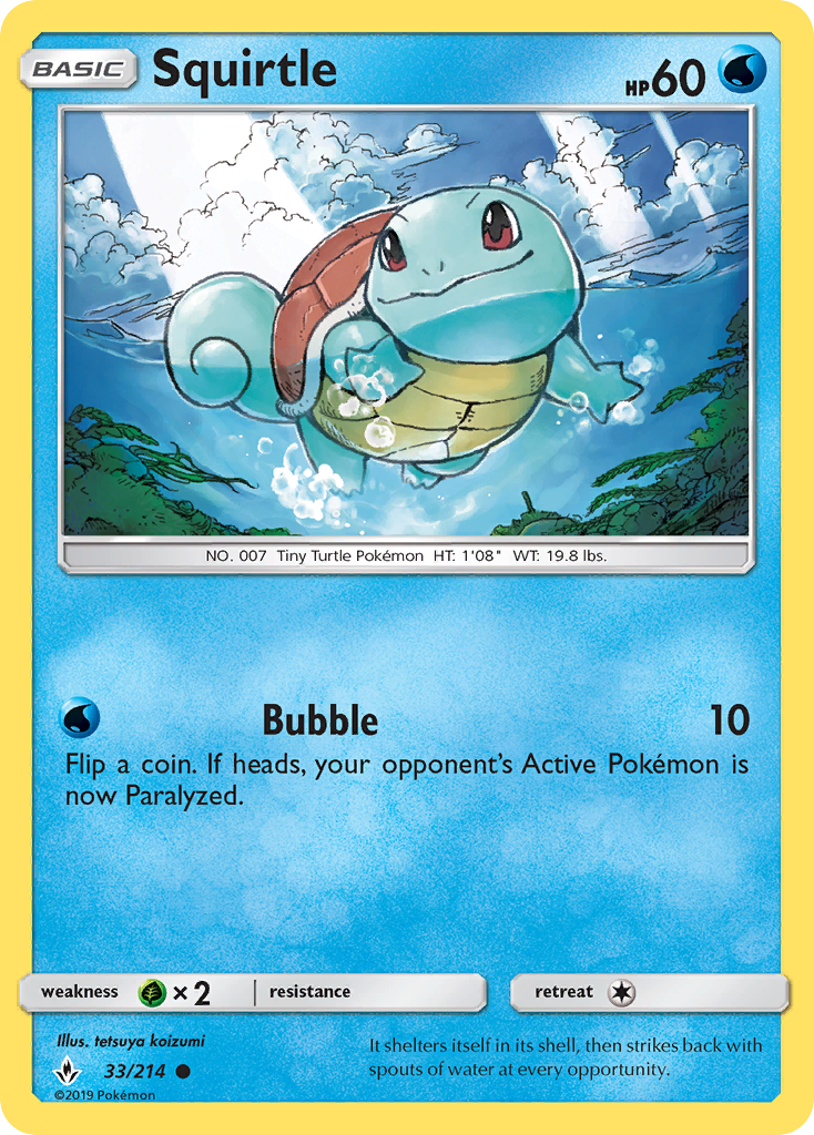 Squirtle (33/214) [Sol y Luna: Lazos Indestructibles]