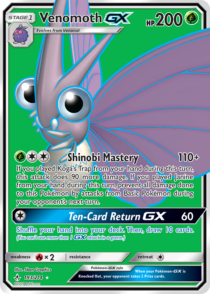 Venomoth GX (193/214) [Sol y Luna: Lazos Indestructibles]