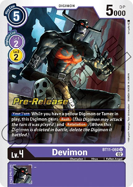 Devimon [BT11-080] [Promos de Prerelease de Dimensional Phase]